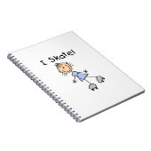 I Skate – ガールローラースケーター ノートブック (右側)