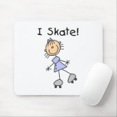 I Skate – ガールローラースケーター マウスパッド (マウス)