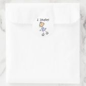 I Skate – ガールローラースケーター ラウンドシール (バッグ)