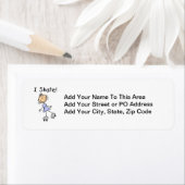 I Skate – ガールローラースケーター ラベル (インサイチュ)