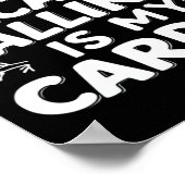 I Ski Because Falling Is My Cardio Funny Ski Quote ポスター (角)