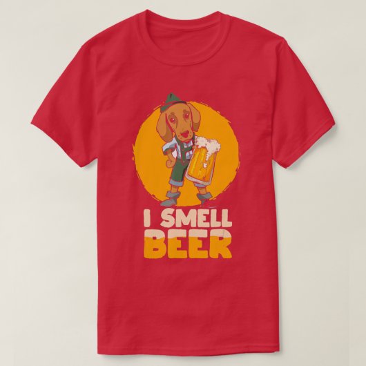 I smell beer dog in Bavarian oufit German Party  Tシャツ (デザイン正面)