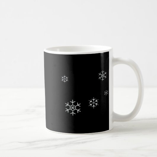 I Smell Snow Funny Holiday Under 20 Snowflakes コーヒーマグカップ (右)
