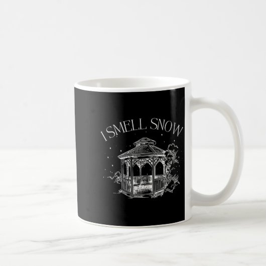 I Smell Snow Winter Christmas Snowball Design コーヒーマグカップ (右)