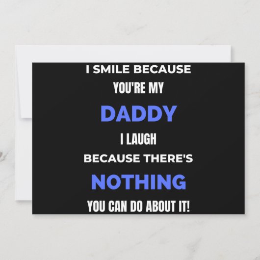 I Smile Because You're My Daddy シーズンカード (正面)
