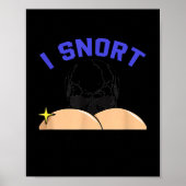 I Snort Crack Skeleton Funny Skull Butt Soky Hallo ポスター (正面)