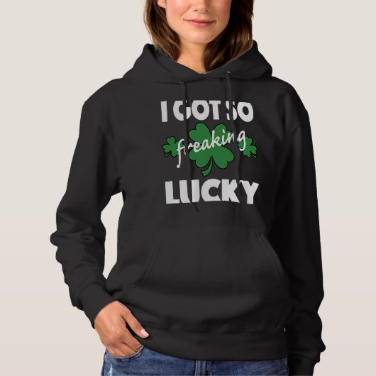 I So Freaking Lucky St Patrick's Pattys Day Co パーカ (正面)