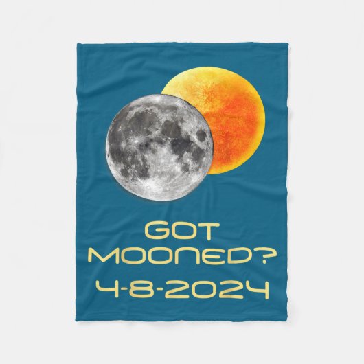 I Solar Eclipse Got Mooned Totality フリースブランケット (正面)
