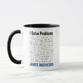 I Solve Problems Funny Math Equations Personalized マグカップ (左)