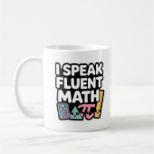 I Speak Fluent Math – Cute Kawaii Teacher  コーヒーマグカップ (左)