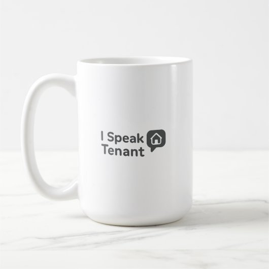 I Speak Tenant Premium コーヒーマグカップ (左)