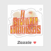 I Spill Thingsコンターシールのユーモアの贈り物 シール (シート)