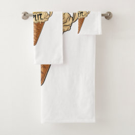 I split, cute banana ice cream バスタオルセット