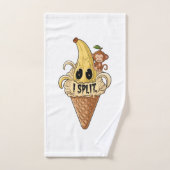 I split, cute banana ice cream バスタオルセット (ハンドタオル)