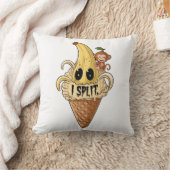 I split, cute banana ice scream クッション (ブランケット)