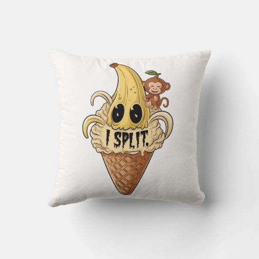I split, cute banana ice scream クッション (裏面)
