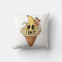 I split, cute banana ice scream クッション