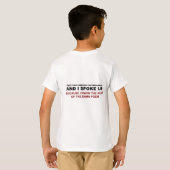 I Spoke Up Tシャツ (裏面フル)