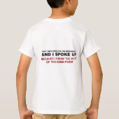 I Spoke Up Tシャツ (裏面)