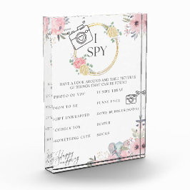 I Spy Baby Shower Game Photo Block フォトブロック