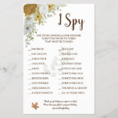 I Spy Boho Autumn Wedding Reception Game Card Flye チラシ (正面)