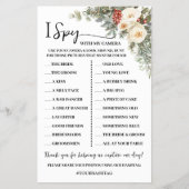 I Spy Winter Floral Wedding Reception Game Card チラシ (正面)