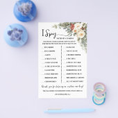 I Spy Winter Floral Wedding Reception Game Card チラシ (シングル)