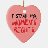 I stand for women's rights Christmas ornament セラミックオーナメント (右)