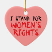 I stand for women's rights Christmas ornament セラミックオーナメント (裏面)