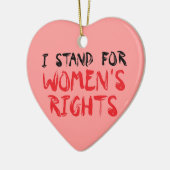I stand for women's rights Christmas ornament セラミックオーナメント (左)