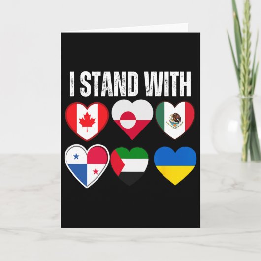 I Stand With Canada Greenland Mexico Panama Gaza U カード (正面)