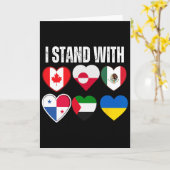 I Stand With Canada Greenland Mexico Panama Gaza U カード (黄色い花)