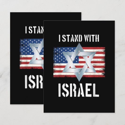i stand with israel サンキューカード (正面/裏面)