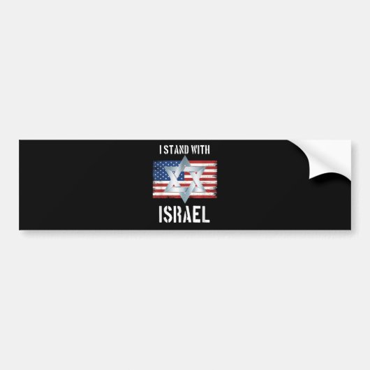 i stand with israel  バンパーステッカー (正面)