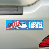I STAND WITH ISRAEL バンパーステッカー (車上)
