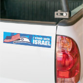 I STAND WITH ISRAEL バンパーステッカー (トラック上)