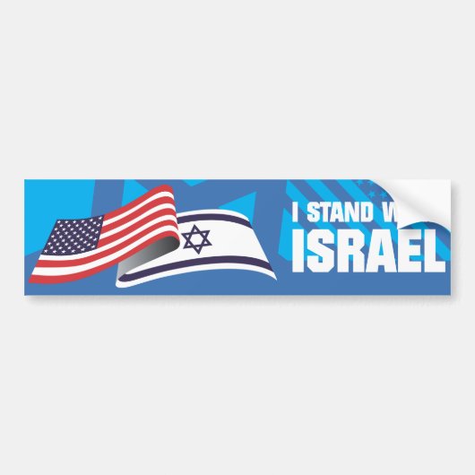 I STAND WITH ISRAEL バンパーステッカー (正面)
