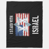 i stand with israel  フリースブランケット (正面)