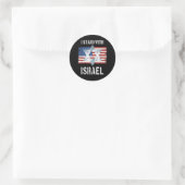 i stand with israel ラウンドシール (バッグ)