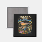 I Stand With Minnesota マグネット (正面/裏面)