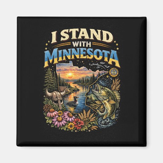 I Stand With Minnesota マグネット (正面)