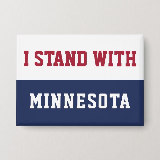 I Stand With Minnesota  缶バッジ (正面)