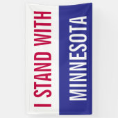 I Stand with Minnesota Protest Banner 横断幕 (縦)