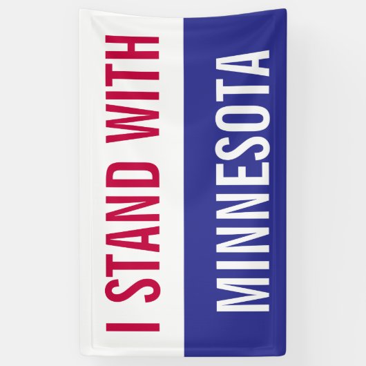 I Stand with Minnesota Protest Banner 横断幕 (縦)