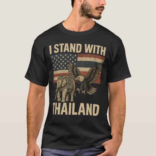 I STAND WITH THAILAND (2) Tシャツ (正面)