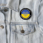 I stand with Ukraine anti war Button 缶バッジ (インサイチュ)