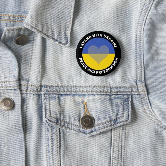 I stand with Ukraine anti war Button 缶バッジ (インサイチュ)