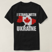 I Stand With Ukraine Canada Support Ukrainian Stro Tシャツ (デザイン正面)