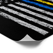 I Stand With Ukraine Flag Usa - Us Flag Support Uk ポスター (角)
