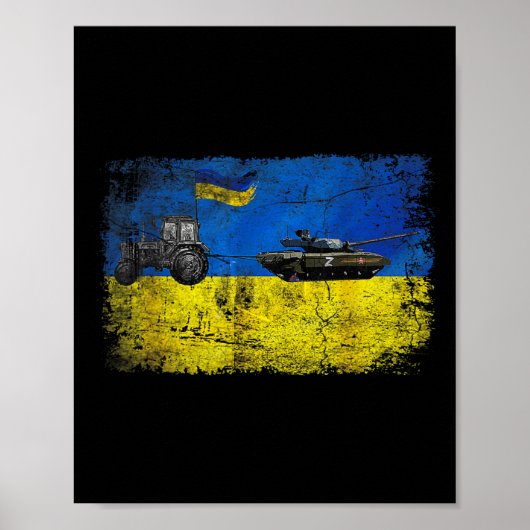 I Stand With Ukraine Funny Ukrainian Farmer Steals ポスター (正面)